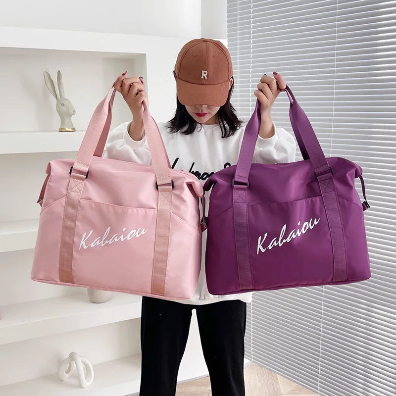 Waterproof Gym Bag Nylon Women Training Fitness Travel Handbag