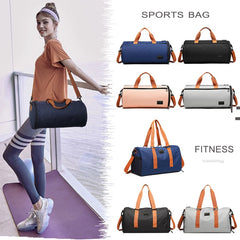 Waterproof Nylon Sports Gym Bags Men Women Training Travel Handbag Sport Bag
