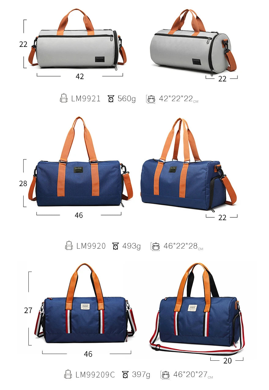 Waterproof Nylon Sports Gym Bags Men Women Training Travel Handbag Sport Bag