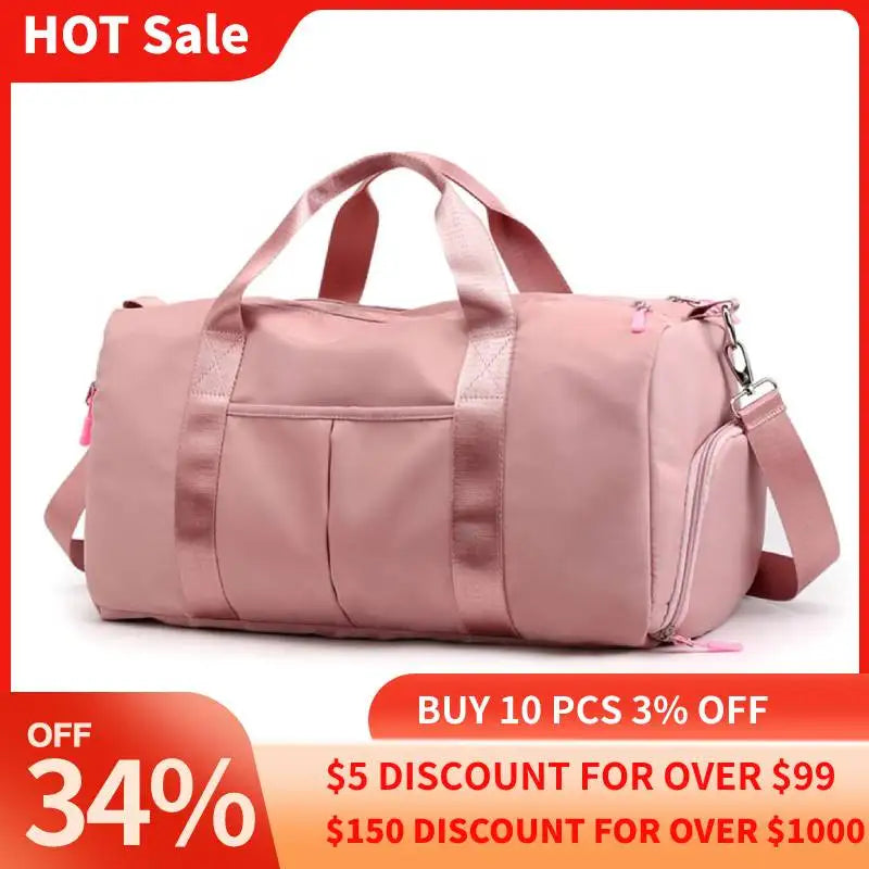 Waterproof Gym Bag with Shoe Compartment for Men Women