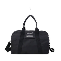 Waterproof Gym Bag with Shoe Compartment - Black