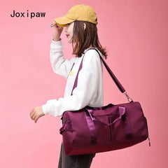 Waterproof Nylon Travel Handbag Women Large Capacity Sports Gym Tote Bags