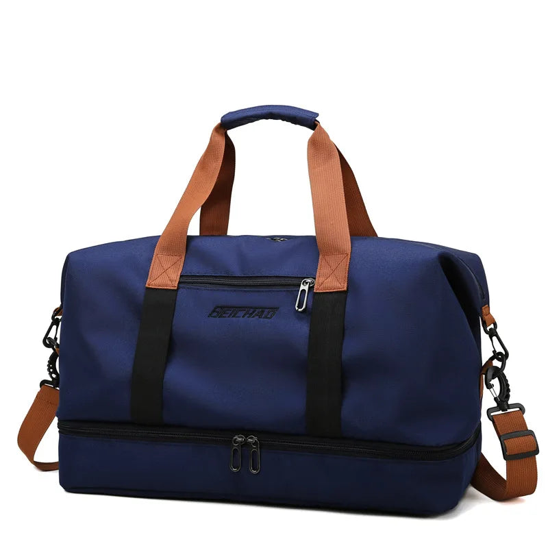 Waterproof Sports Gym Bag Men Women Travel Handbag Yoga Mat Clothing Storage