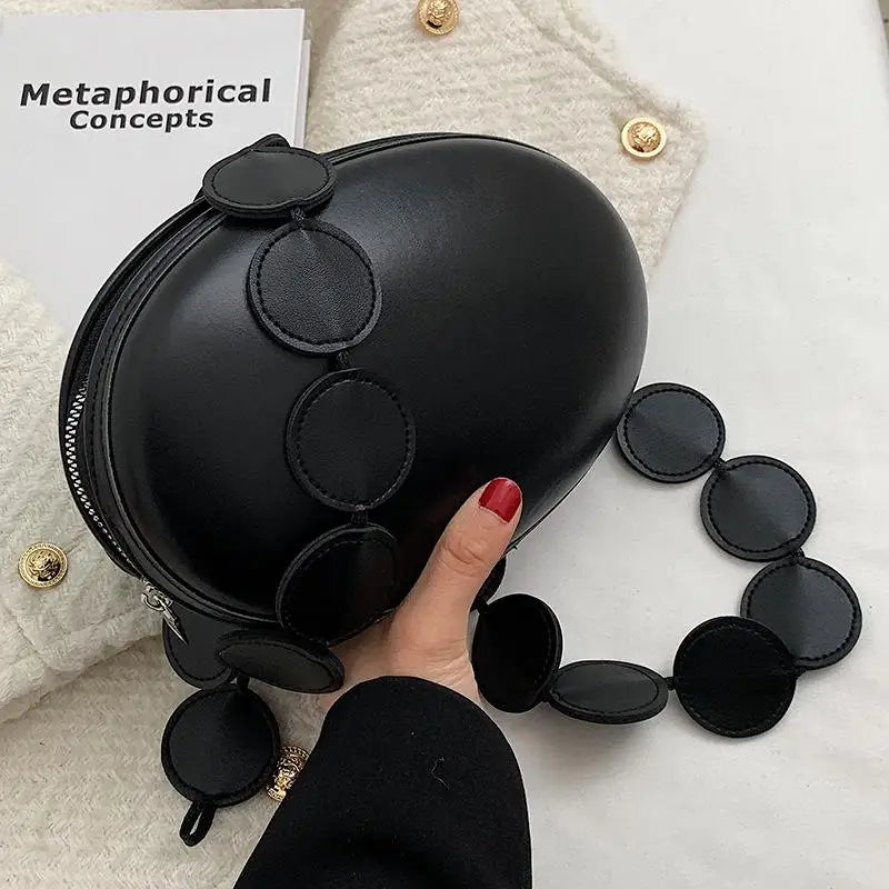 Egg Shape Shoulder Bag Women Circular Crossbody Messenger Handbag Purse Bolsas