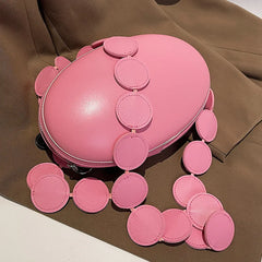 Egg Shape Shoulder Bag Women Circular Crossbody Messenger Handbag Purse Bolsas