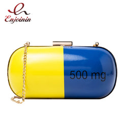 Oval Purses Handbags Party Clutch Evening Bag Chain Shoulder Crossbod