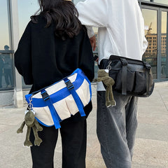 Oversize Fanny Pack Canvas Chest Bag Phone Purse Waist Bag