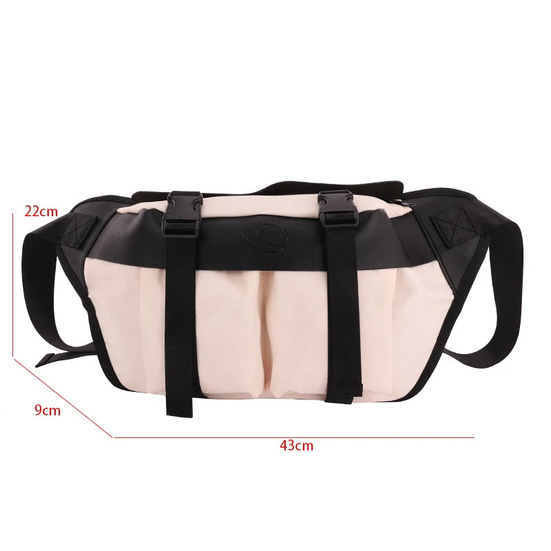Oversize Fanny Pack Canvas Chest Bag Phone Purse Waist Bag