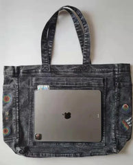 90s Y2K Style Embroidery Tote Bag Hip Hop School Laptop Work Overnight Bag