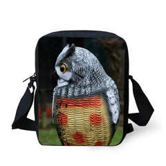 Kids Boy Owl Print Diagonal Bag Cross-body Shoulder Bag