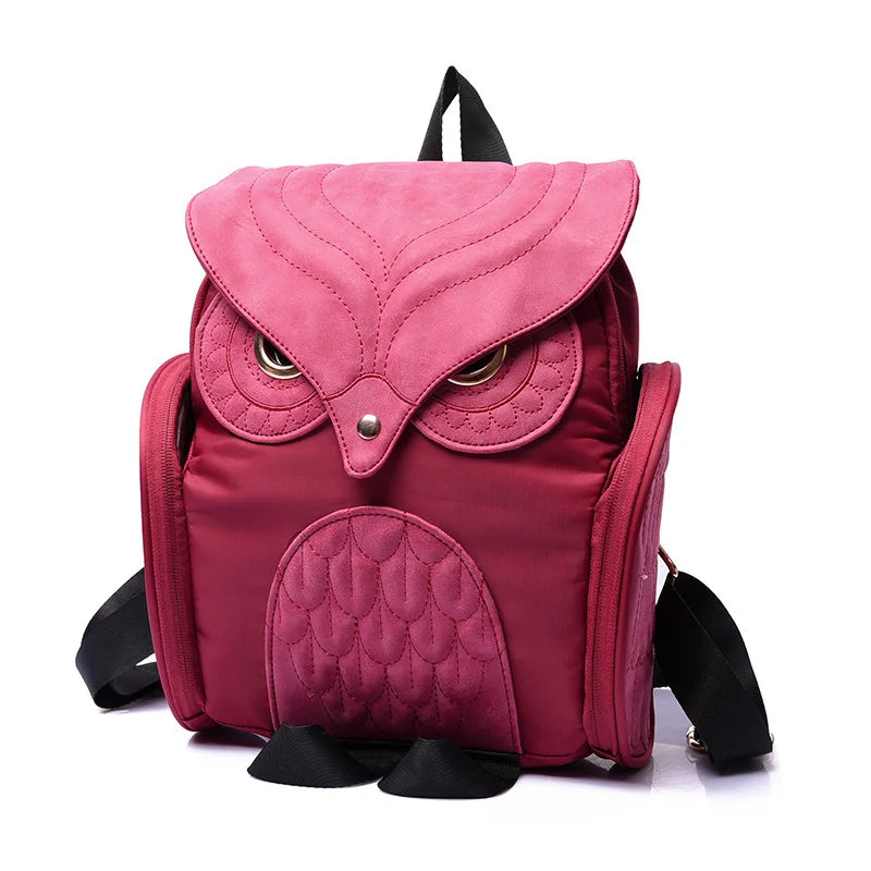 Owl Shape Embossed Shoulder Backpack Bags Satchel Travel Bag Womens' PU Backpack