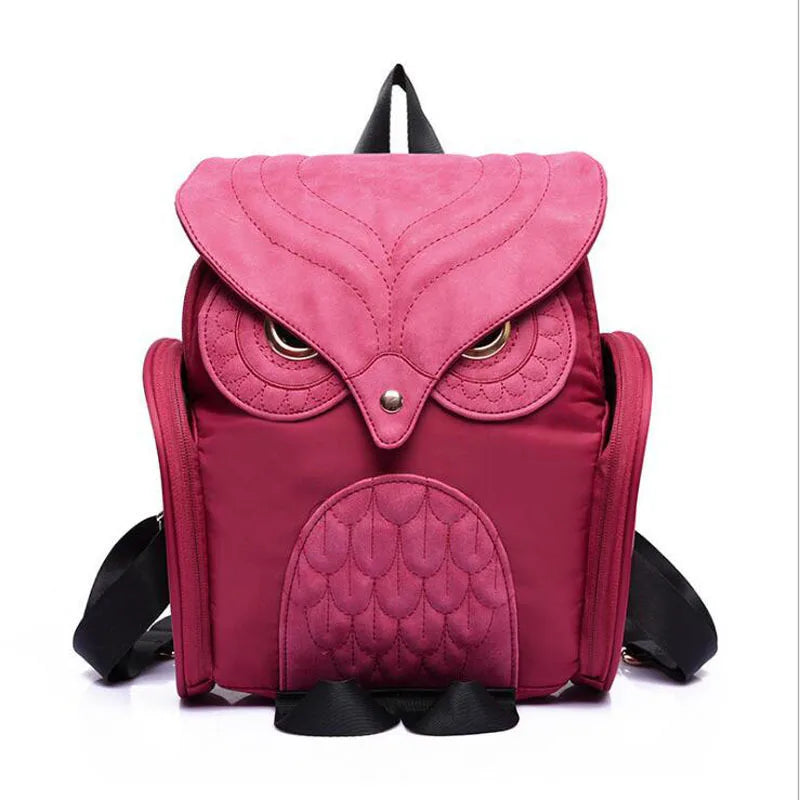Owl Shape Embossed Shoulder Backpack Bags Satchel Travel Bag Womens' PU Backpack