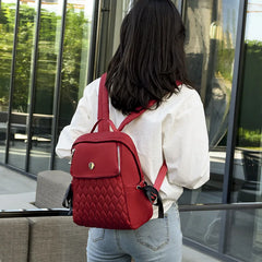 Oxford Backpack School Female Bags Solid Women Business Bags