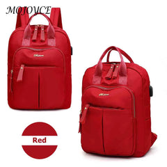 Oxford Cloth Backpack USB Anti-theft Women Student Scho