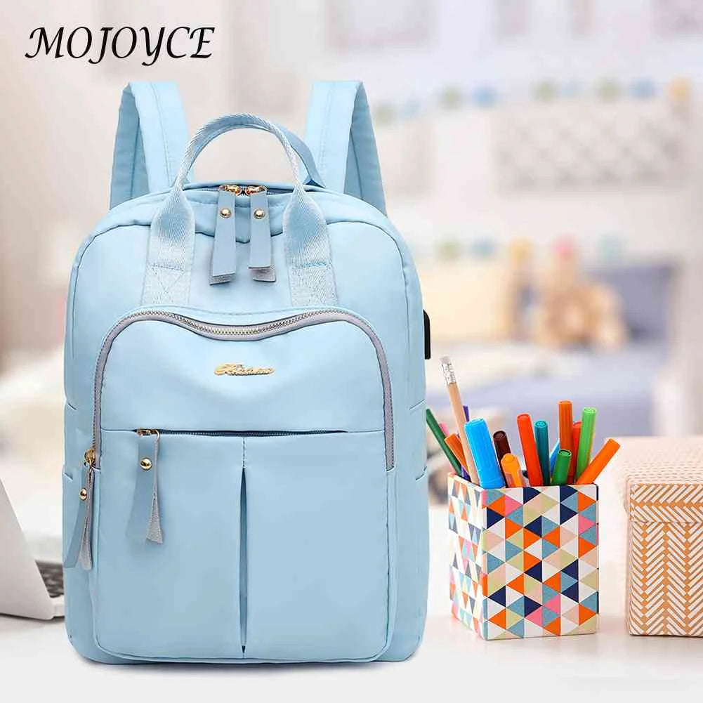 Oxford Cloth Backpack USB Anti-theft Women Student Scho