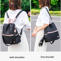 Oxford Cloth Backpack Shoulder Bag Ladies Travel Knapsack