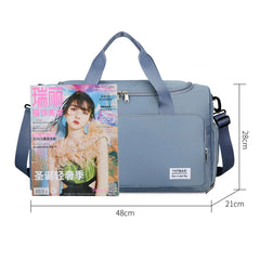 Oxford Cloth Shoulder Duffel Handbag Women Travel Sport Fitness Gym Bags