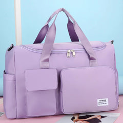 Oxford Cloth Shoulder Duffel Handbag Women Travel Sport Fitness Gym Bags