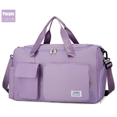 Oxford Cloth Shoulder Duffel Handbag Women Travel Sport Fitness Gym Bags