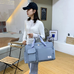 Oxford Cloth Shoulder Duffel Handbag Women Travel Sport Fitness Gym Bags