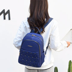Waterproof Backpacks Rivet Student Girl Schoolbag Women's Shoulder Bags