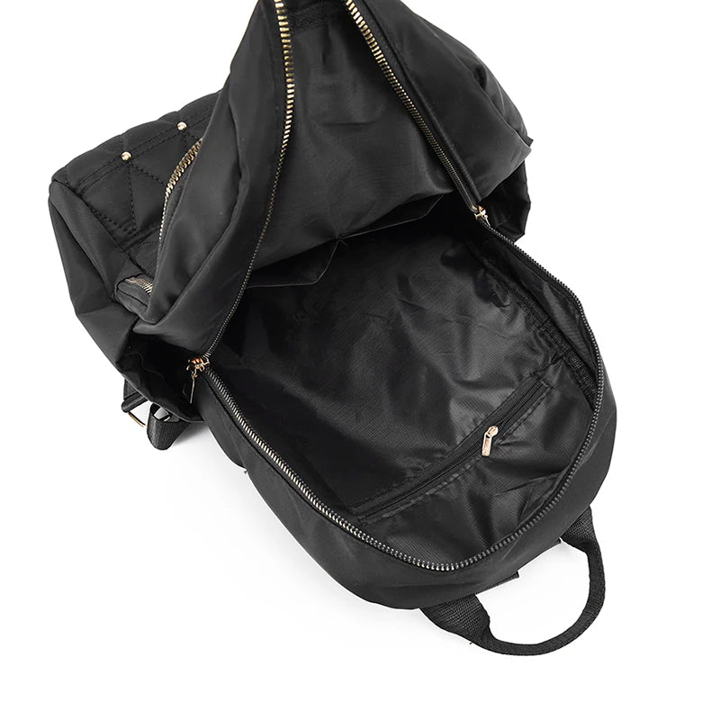 Waterproof Backpacks Rivet Student Girl Schoolbag Women's Shoulder Bags
