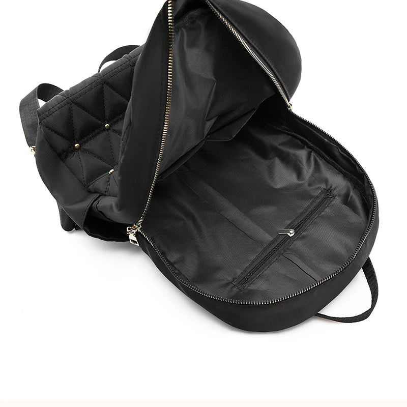 Waterproof Rhombus Backpack Large Capacity for Women