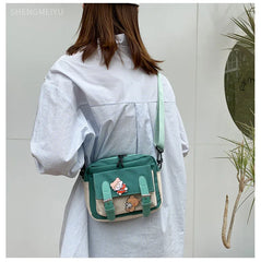 Oxford Crossbody Bags Youth Female Casual Student Girls Canvas Small Square Bag