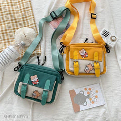 Oxford Crossbody Bags Youth Female Casual Student Girls Canvas Small Square Bag