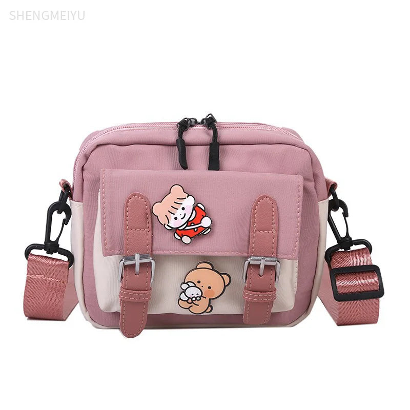 Oxford Crossbody Bags Youth Female Casual Student Girls Canvas Small Square Bag