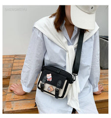 Oxford Crossbody Bags Youth Female Casual Student Girls Canvas Small Square Bag