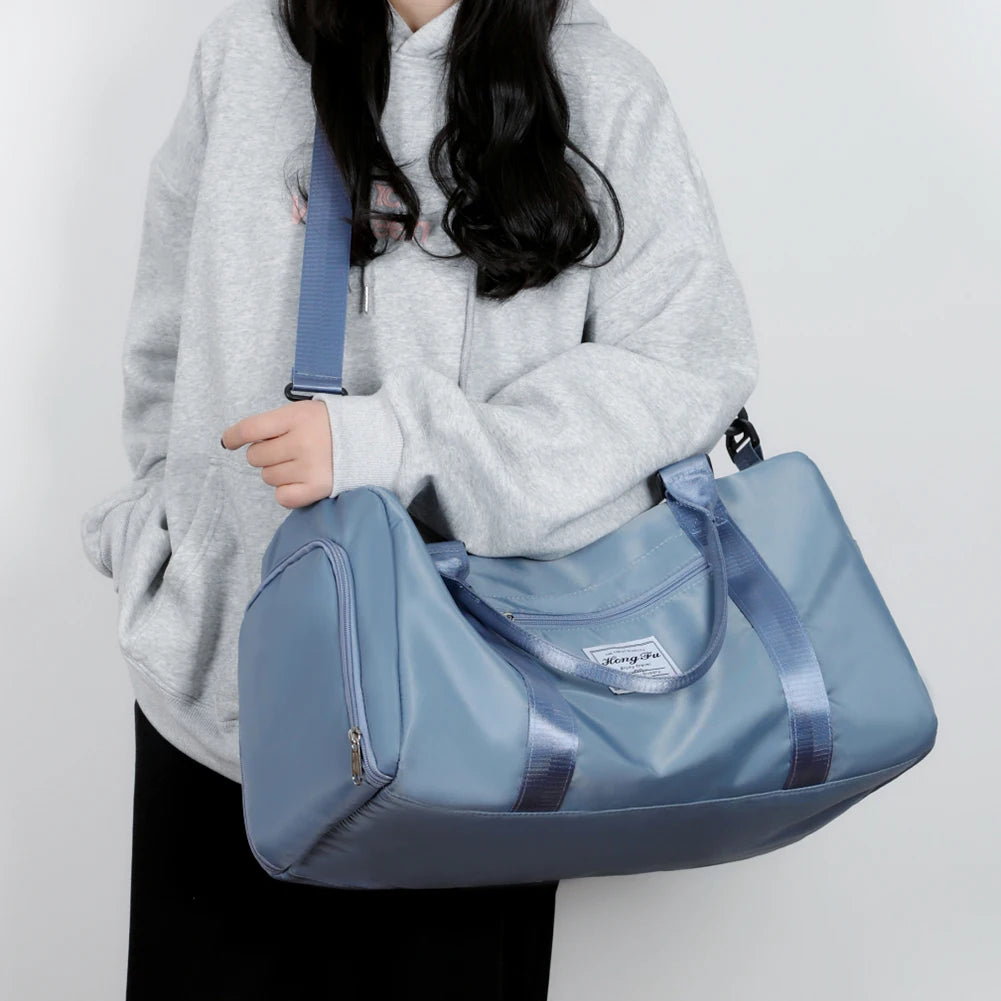 Oxford Duffel Bag Waterproof Large Tote Sports Bag with Shoe Compartment