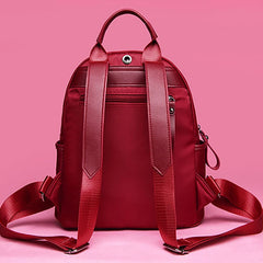 Oxford Backpacks Women Waterproof College School Bag Red