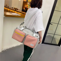Oxford Waterproof Gym Duffle Bag with Shoes Compartment