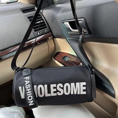 Oxford Small Round Bag Women's Casual Crossbody Bags Wide Women Handbags