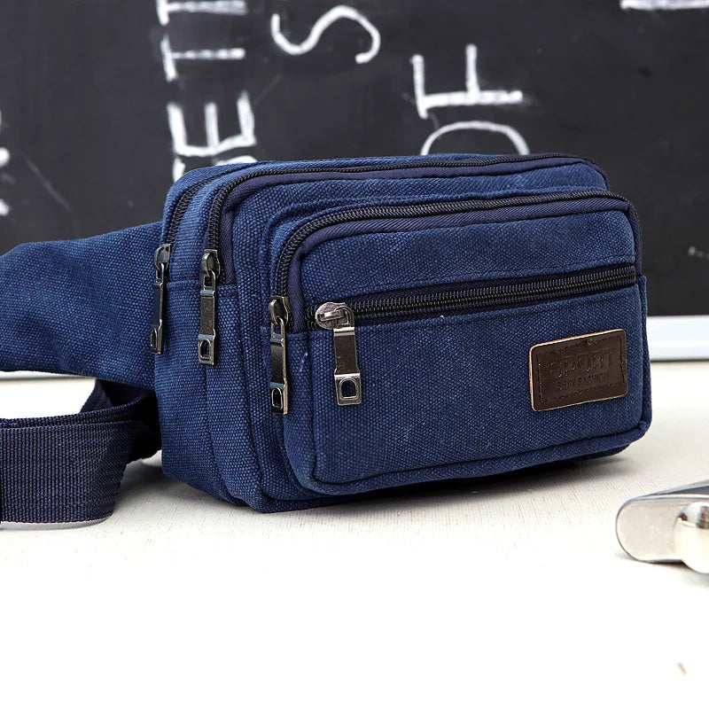 Oxford Waist Bag Durable Canvas Multifunction Traval Outdoor Fanny Pack