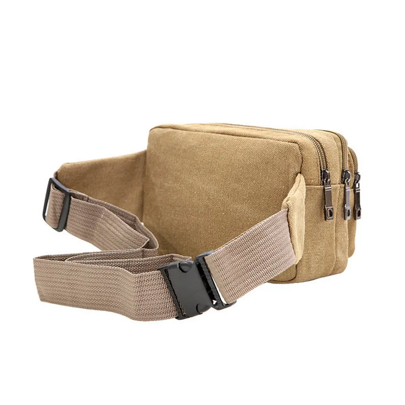 Oxford Waist Bag Durable Canvas Multifunction Traval Outdoor Fanny Pack