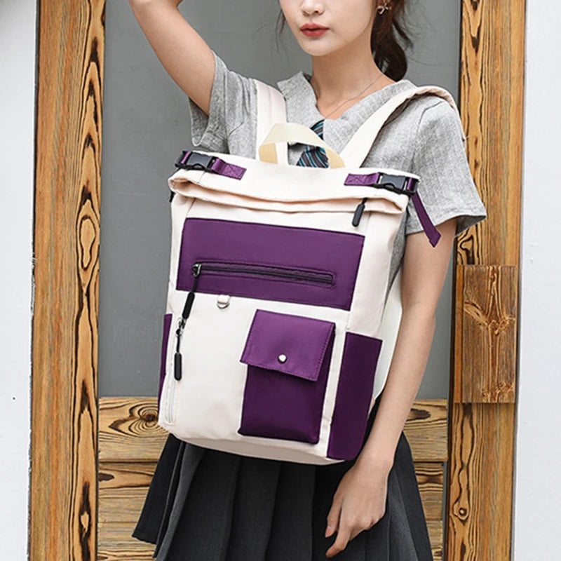 Waterproof Women Backpack Anti-theft Travel Bag Large Capacity Laptop Bag