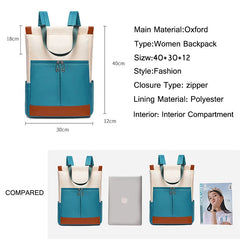Oxford Women Backpacks Waterproof Anti-theft Business Bag