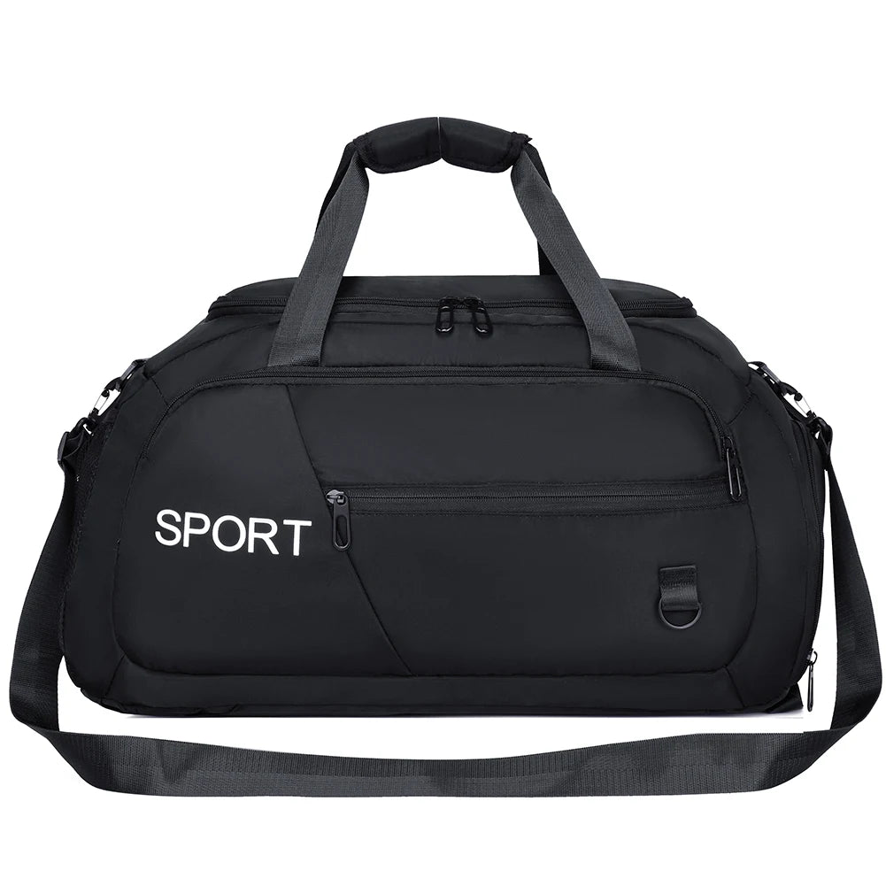 Oxford Women Shoulder Bags Waterproof Sports Gym Bag with Shoes Compartment