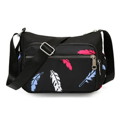 Canvas Diagonal Shoulder Bag for Women, Large Capacity, Multi-Layer