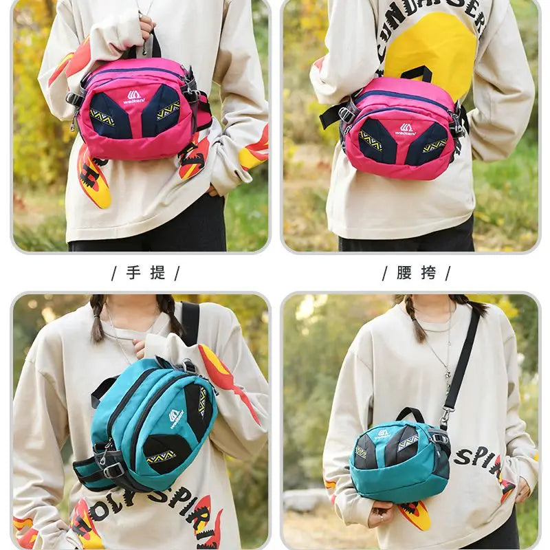 Oxford Cloth Outdoor Backpack Sports Waist Bag Men Women Couple Bag