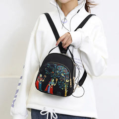 Oxford Cloth Women's Mini Messenger Bag Waterproof Nylon Double Shoulder Handbag