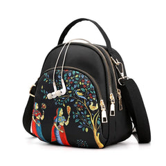 Oxford Cloth Women's Mini Messenger Bag Waterproof Nylon Double Shoulder Handbag