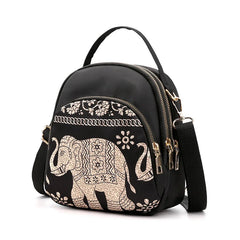 Oxford Cloth Women's Mini Messenger Bag Waterproof Nylon Double Shoulder Handbag