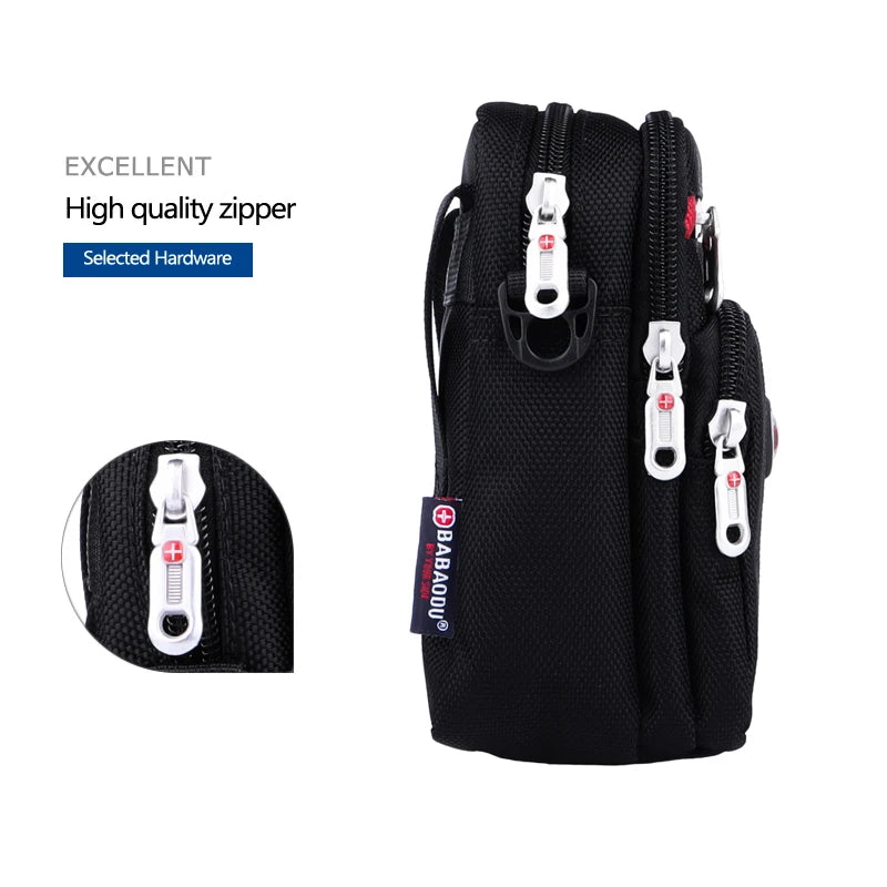 Waterproof Waist Bag Fanny Pack Men Small Pouch Purse Casual Male Pockets