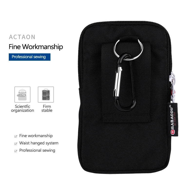 Men Waist Packs Belt Bag Casual Fanny Phone Pouch Purse Bum Hip Pockets
