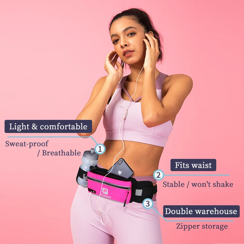 Running Waist Bag Men's Women's Belt Pack For Phone Unisex Trail Run Jogging