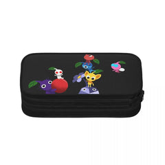 PIKMIN Characters Pen Box Student School Anime Zipper Bag Stationery Gift