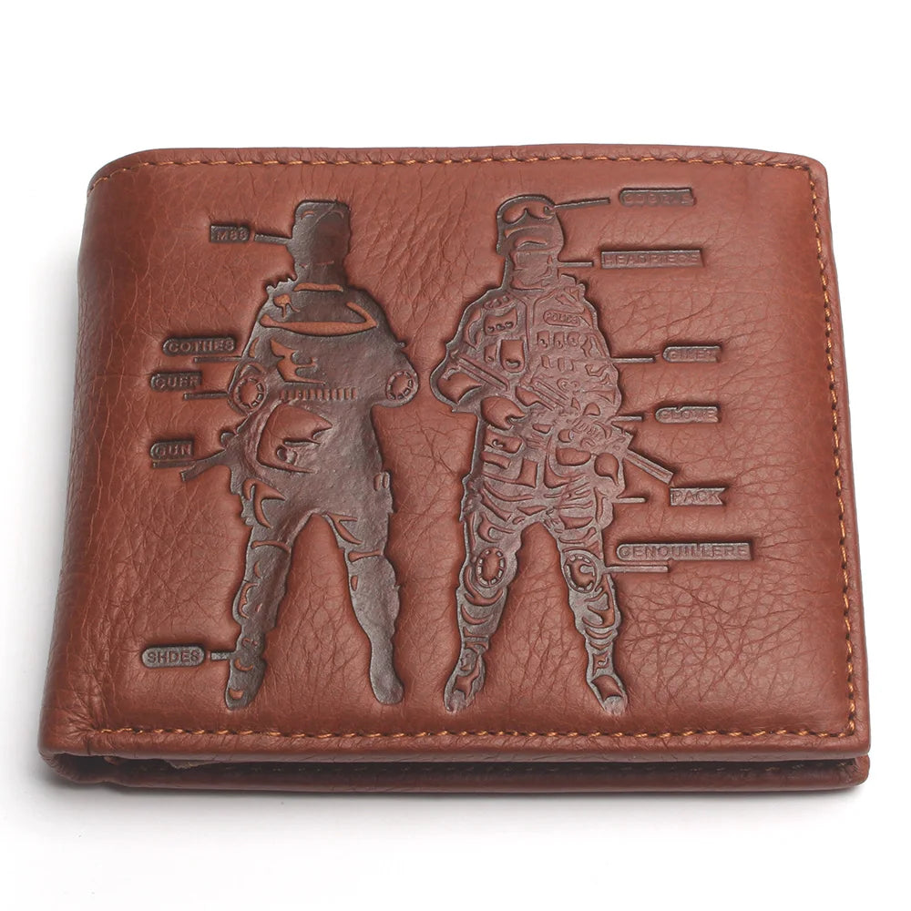 PLAYERUNKNOWN Game Wallet Men Leather American Soldiers Purses
